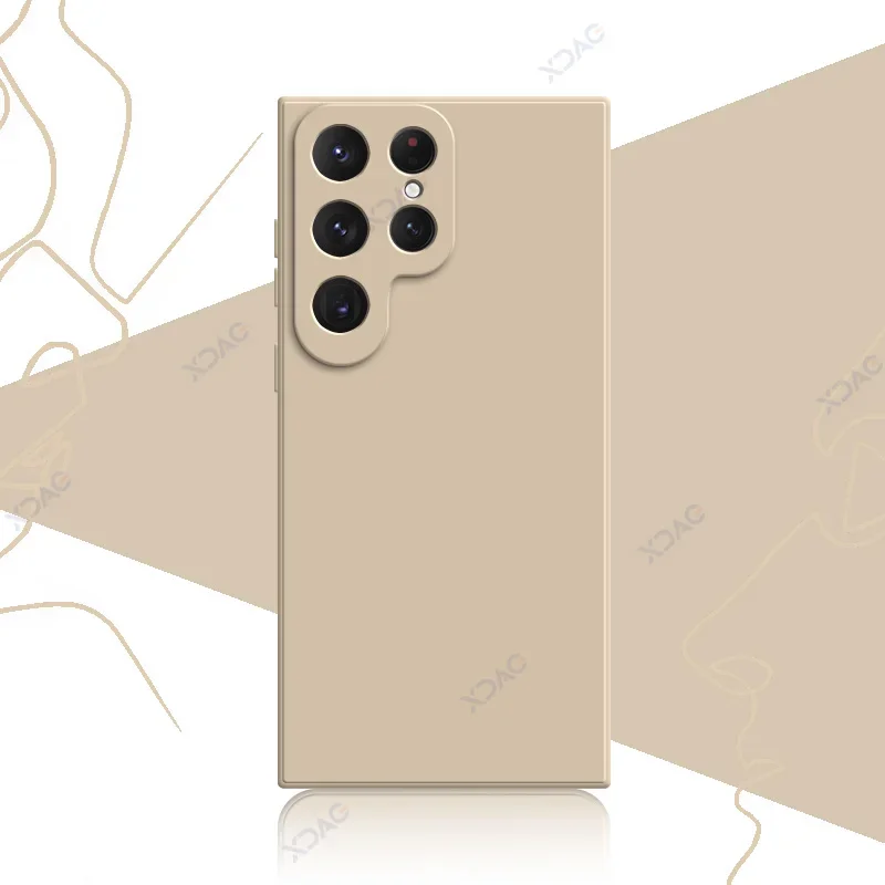 Luxury Soft Square Liquid Silicone Phone Case Cover