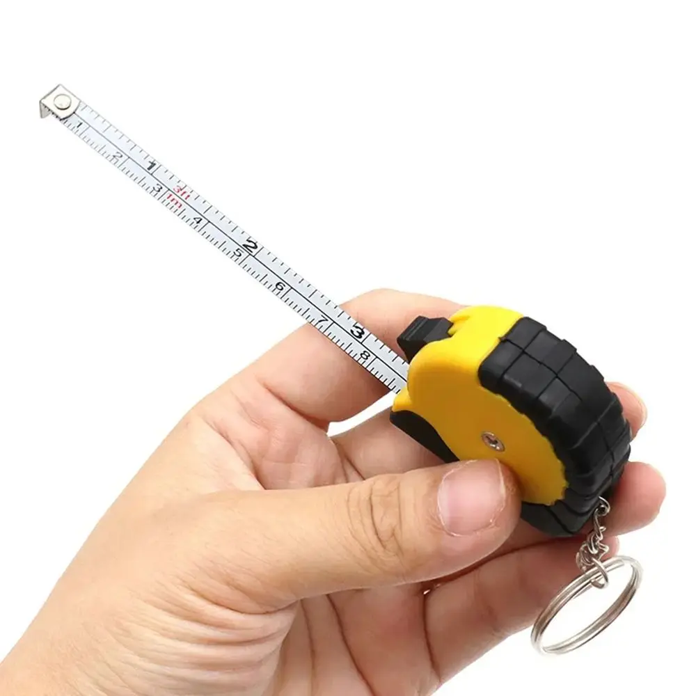 1m/3FT Key Chain Tape Measure Small Portable Steel Ruler ABS Shell Drop-Resistant Metric Inch Tape Measure Carpentry Tool tape measure measuring tape measuring ruler