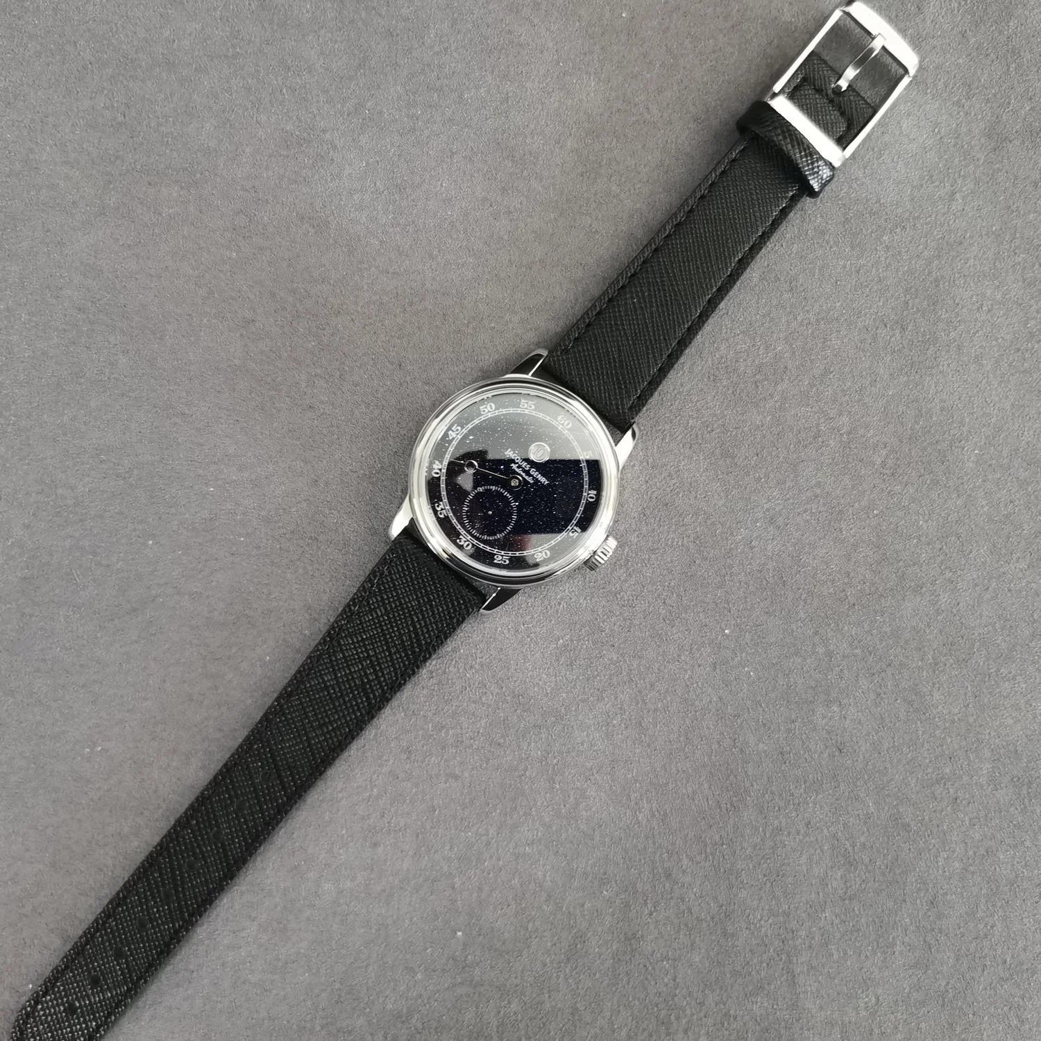 JACQUES GENRY Men Automatic Watch 38mm Jump Hour Mechanical