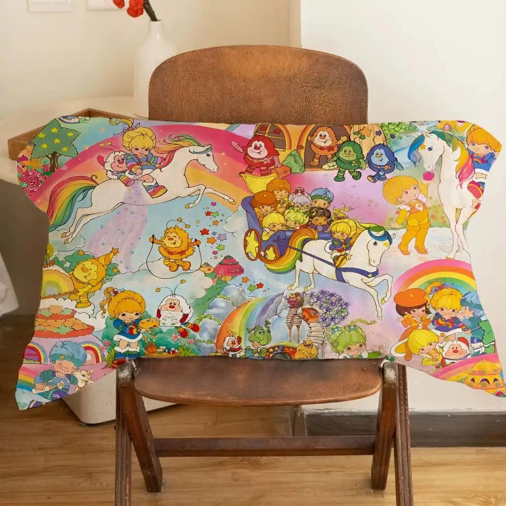 Rainbow B-Brite Film Skin Polyester Pillow Towel - Four-Season Universal Cartoon Design