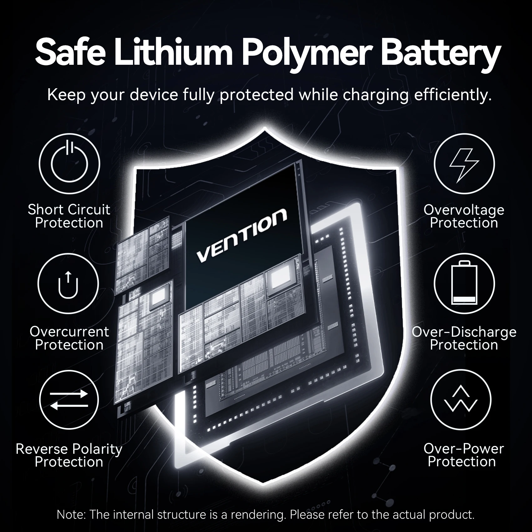 Vention Mini Power Bank 10000mAh 35W PD Fast Charger Spare Auxiliary Battery Portable Powerbank with Built-in Type C/L Cables 5