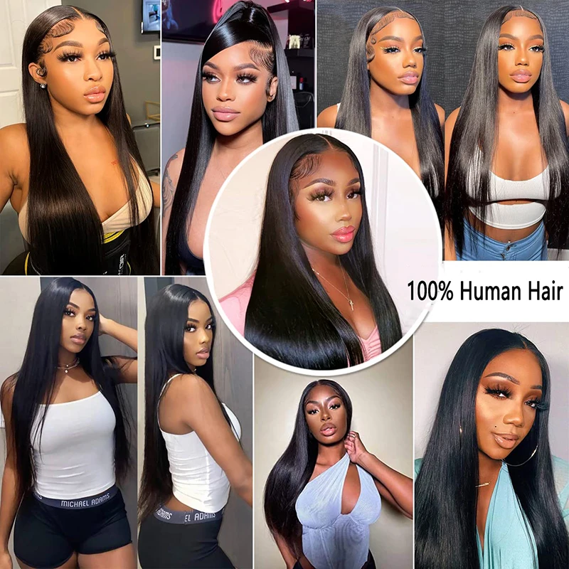 1/3/5Pcs 5x5 Inch Transparent Lace Closure Human Hair Straight Pre Plucked Bleached Knot Indian Virgin Hair Natural Color