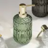1pc 13.32oz Glass  Soap Dispenser Refillable Pump Bottle For Liquid Soap,Shower Gel,Hand Soap, Home Bathroom Accessories 3