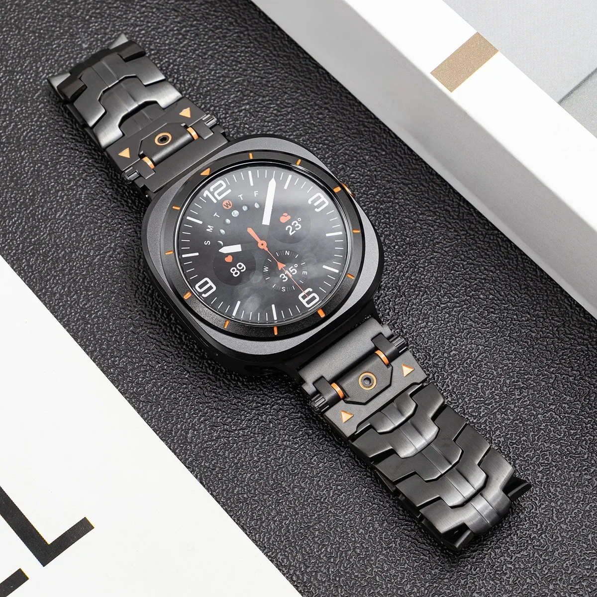 Luxury Stainless Steel Strap and Aluminum Alloy Case for Watch Ultra, Men's Metal Protective Watchband