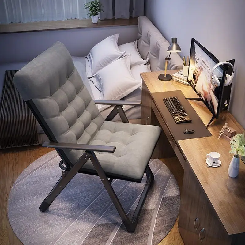 접이식 안락의자 사무실 낮잠 컴퓨터 의자 학생 등받이 의자 이중 목적 누워서 사용하는 사무용품 기숙사 의자