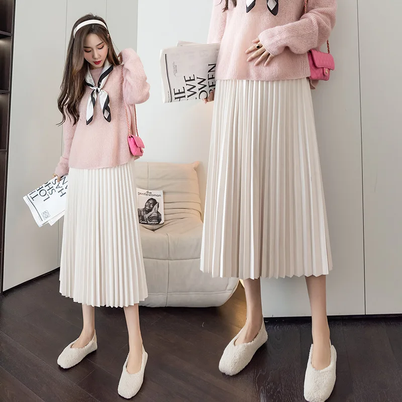 Maternity Skirt Long Fashion Spring Summer Maternity Skirts for Pregnant Women Large Size A-line Pregnancy Skirt
