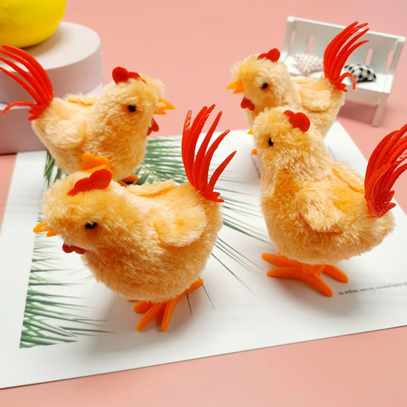 

Искусственная подводная игрушка, курица, заводная плюшевая игрушка для прыжков, пасхальный подарок, детская игрушка, подарок на день рождения