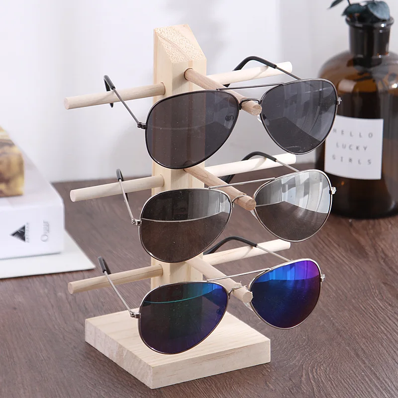 Multi Layers Wood Sunglass Display Racks Shelf Eyeglasses Show Stand Jewelry Holder for Multi Pairs Glasses Showcase Women WJ519 3