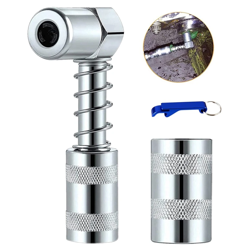 Grease Nozzle Adapter Grease Gun Accessory 90 Degree Grease Coupler