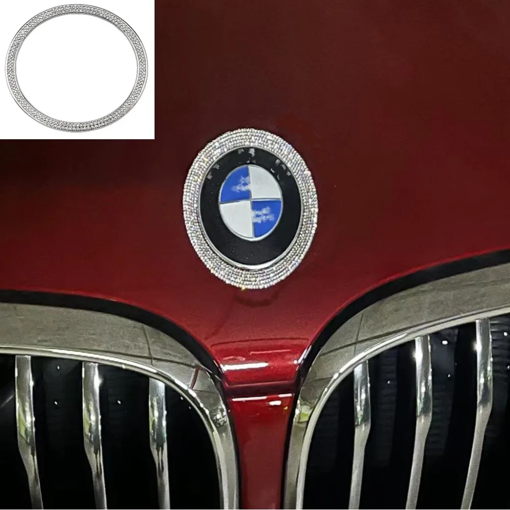 

1 Pcs Car Auto Front Logo Surrounding Ring with Crystal For BMW 18-21 X3