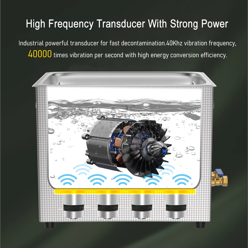 4.5L 180w Ultrasonic Cleaner with Heater Timer Ultrasonic Bath Cleaning Lab Tools Metal Parts Carburetor Brass Auto Engine Parts 4