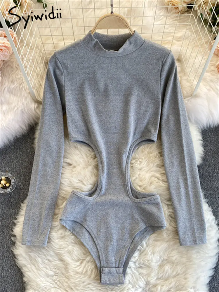 SyiwidiiBodysuitsWomenFallWinter2022NewHollowOutBeachStyle