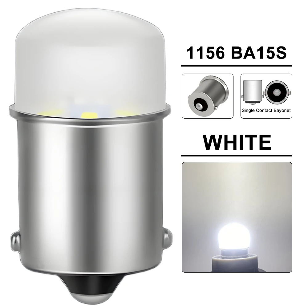 LED Bulb for Turn Signal, Brake, and Reverse Lights - 800LM, 6500K, White/Red/Yellow (2-20 PCS)