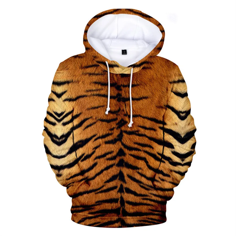 Brand Fashion Hoodies Premium Tiger Skin 3D Printed Mens Sweatshirt Unisex Long Sleeve Pullover Casual Jacket Autumn Winter Coat