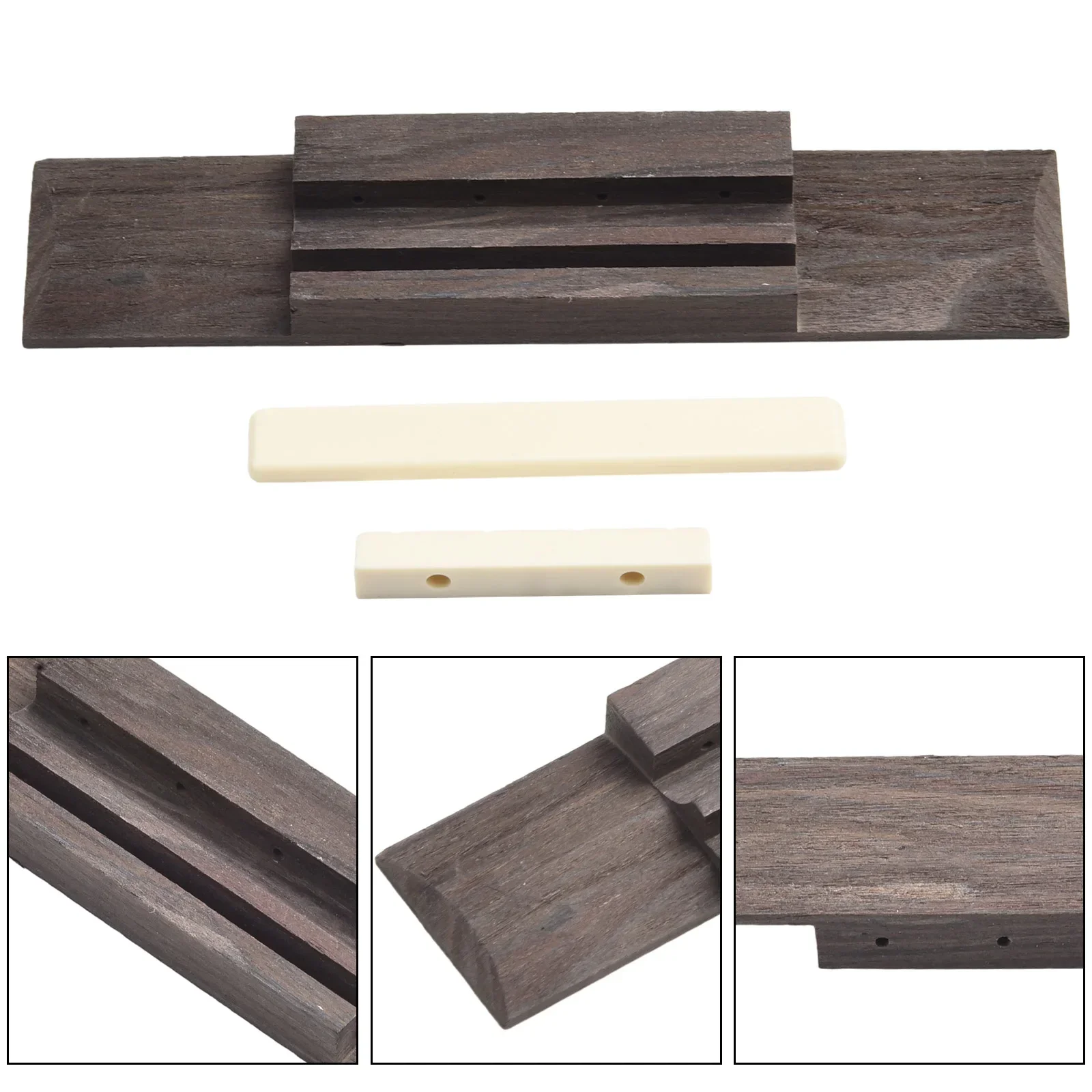 Ukulele Rosewood Bridge Nut Saddle Slotted 3 Pcs/set For Guitar Ukulele Parts ukulele parts
