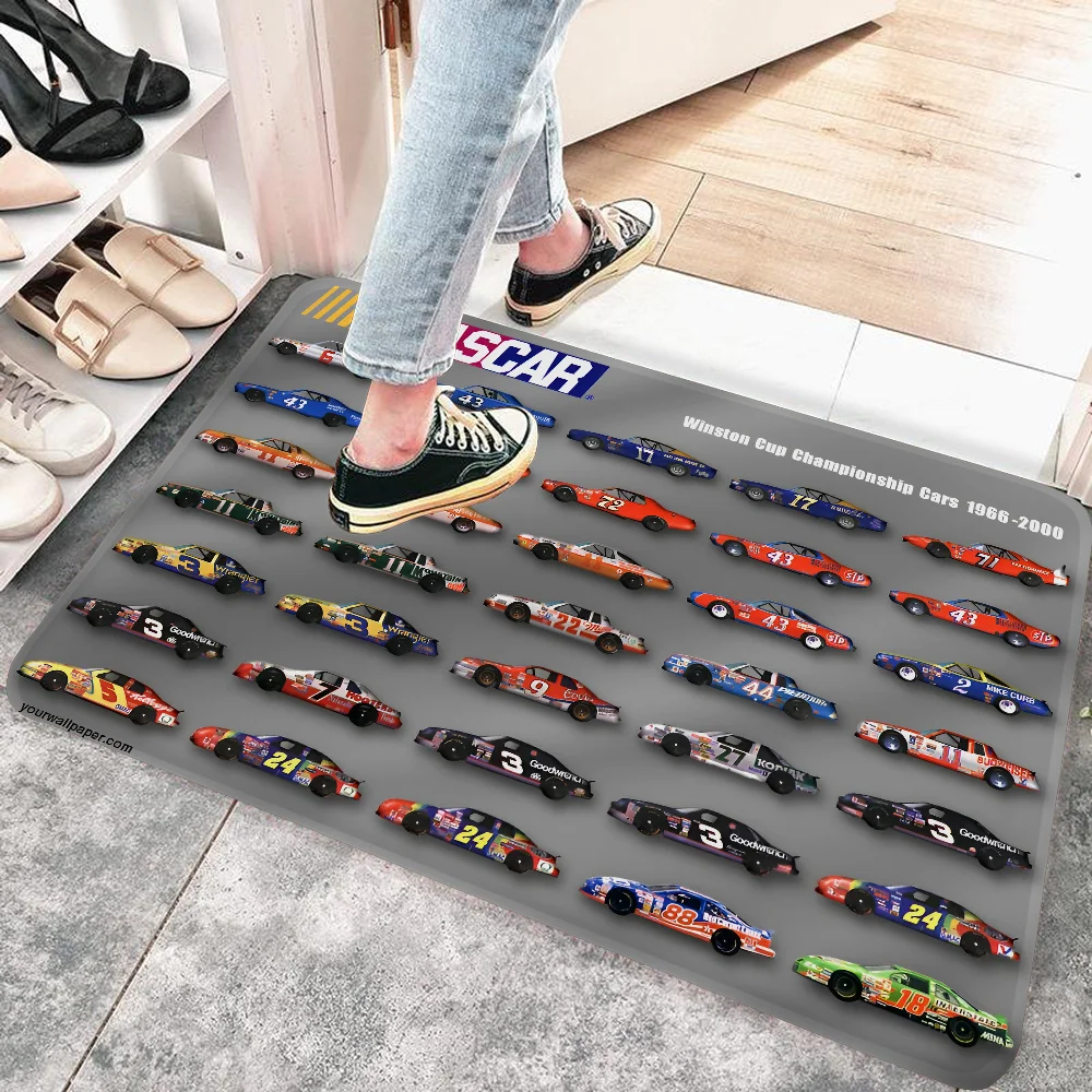 N-NASCARS коврик для гоночного автомобиля, противоскользящий, устойчивый к морщинам, современный стиль