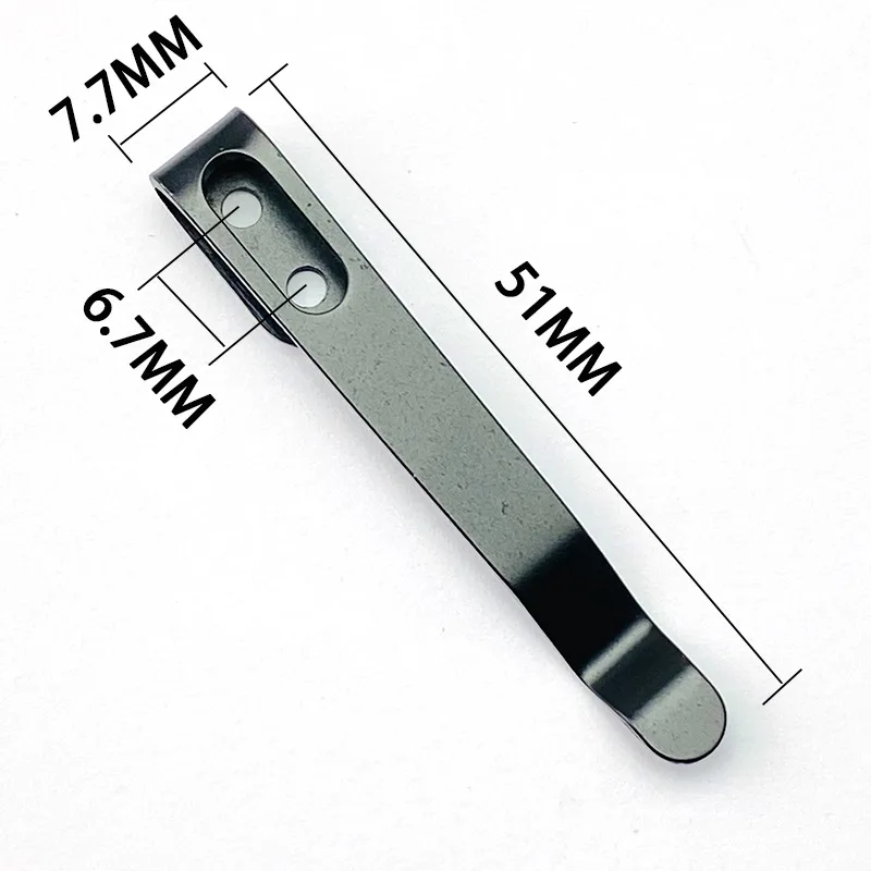 1PC Pocket Knife Clip Stainless Steel Back Clip with 3 Screws For personal DIY Folding Pocket Knife Accessories Parts