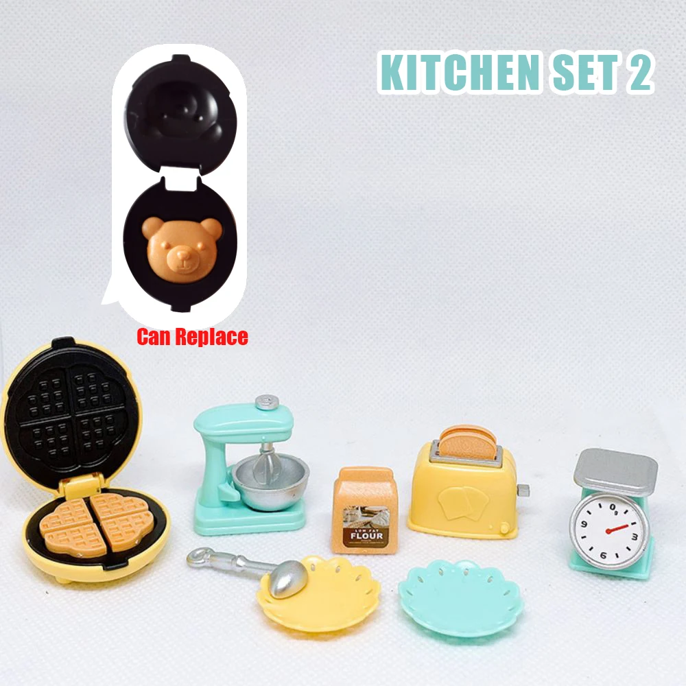 DIY Dollhouse Bear Biscuits 1/12 Miniature Furniture Toaster Oven Mixer thumbnail 1