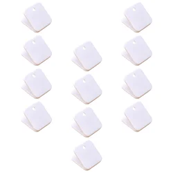 12 Pcs Square Folder Students Paper Clamps Document Sorting Paperclips Crisper Plastic Files