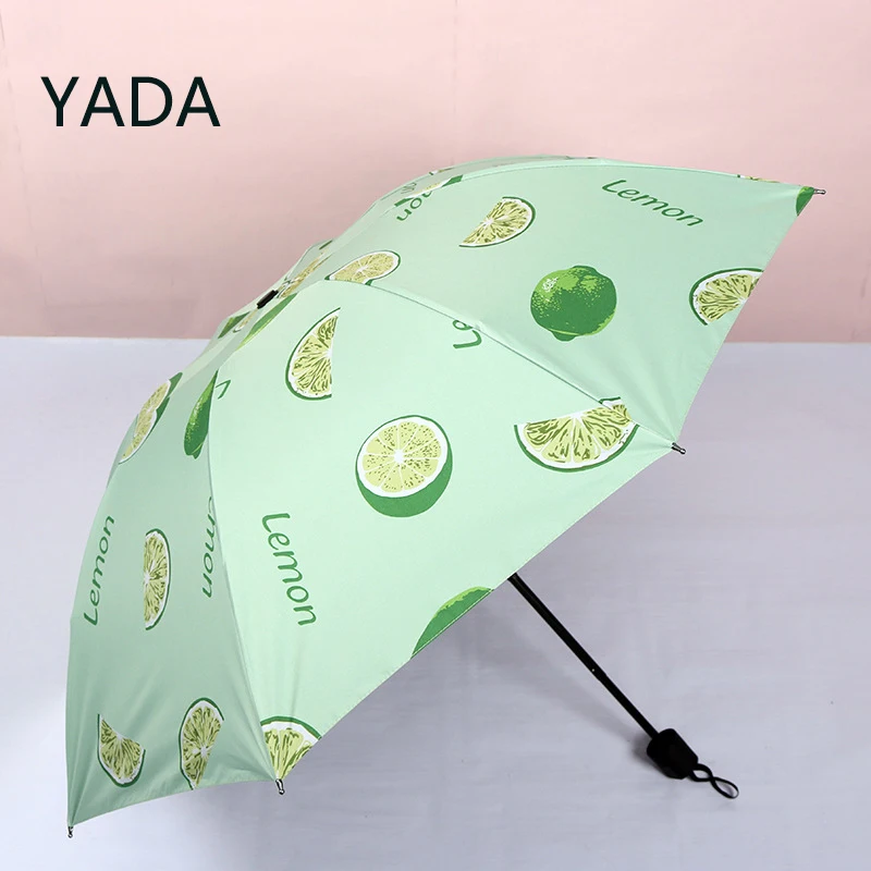 

YADA Lemon And Peach Design Umbrella Parasol Folding Rainy And Sun Umbrellas For Women UV Windproof Umbrella Paragua YD220034