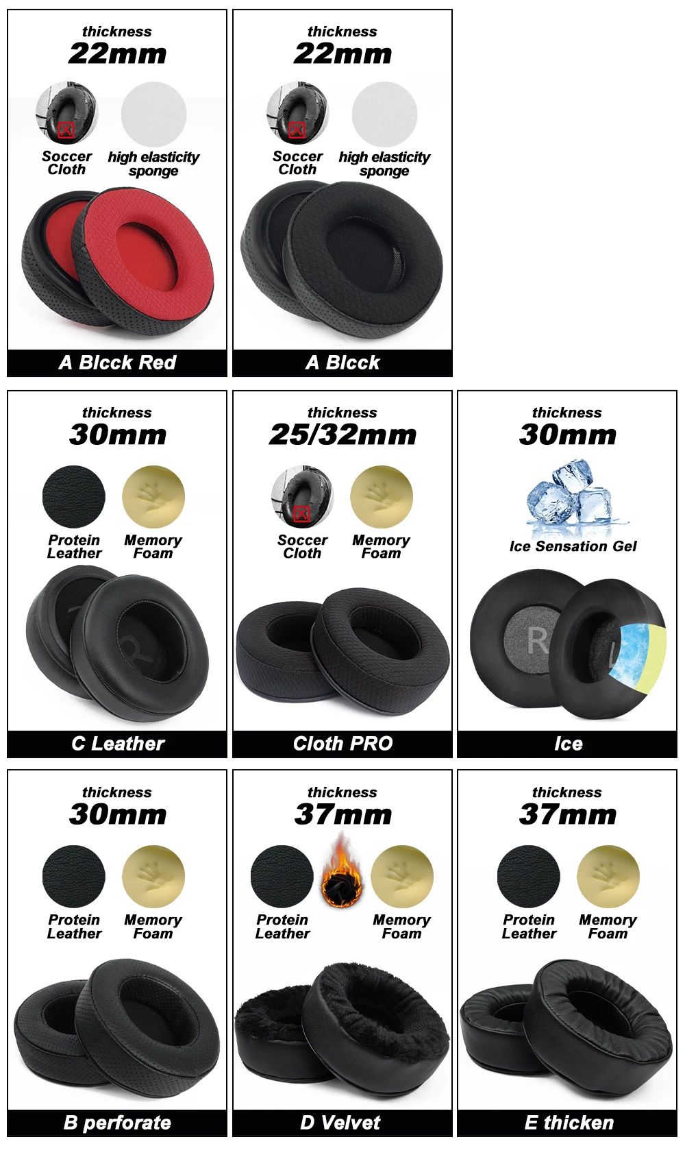 Earphone pads For XPG Precog replacement Earpads headphones Earmuffs Soft cloth Memory Covers