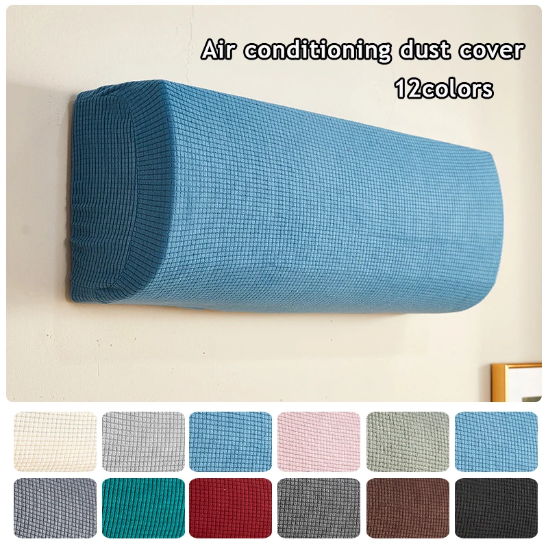 

Solid Color Air Conditioner Dust Cover Polar Fleece Protective Wall Mounted Protector Easy Cleaning Cover Classic Dust Cover
