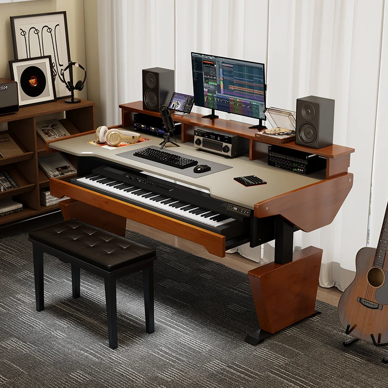 Electric Height-Adjustable Digital Piano Desk Keyboard Desk Music ...