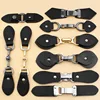 4Pairs Metal Leather Pair Button for Sewing Supplies Jacket Coat Sweater Cardigan Belt Buckle Handwork Clothing Decoration 2