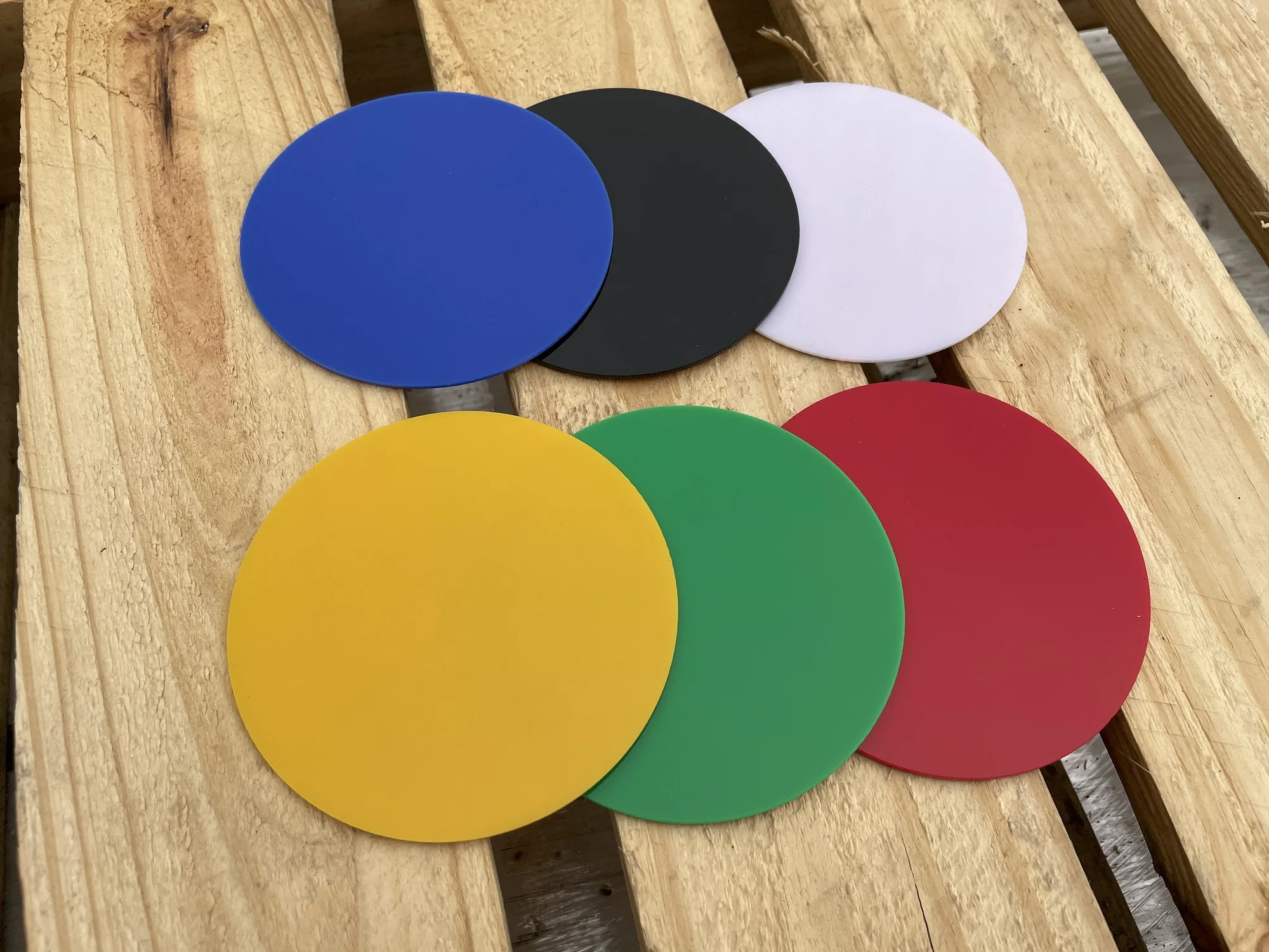 DMJOULI Disques Acryliques Ronds Noirs De 30 Cm, Feuilles De