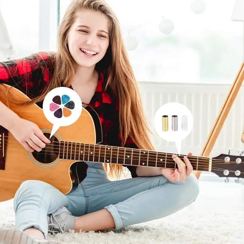 Guitar Finger Slide 60mm Acoustic Guitar Slide Music Instrument Accessories Kit For Live Performance And Practice Tone
