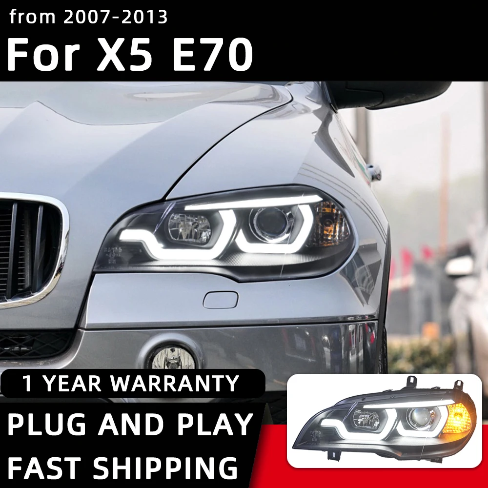 

Headlight For BMW X5 E70 LED Headlights 2007-2013 Head Lamp Car Styling DRL Signal Projector Lens Automotive Accessories Front