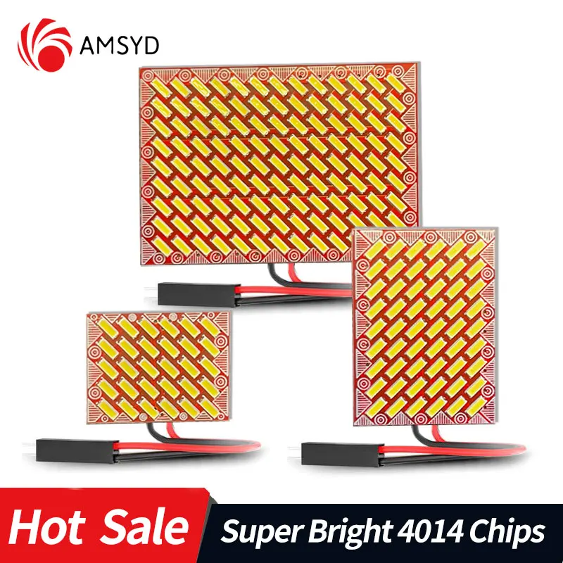 

2/4PCS 4014 30/54/117SMD LED Auto Panel Light Reading Dome Bulb Car Interior Roof Lamp T10 W5W C5W C10W Festoon 3 Adapter Base