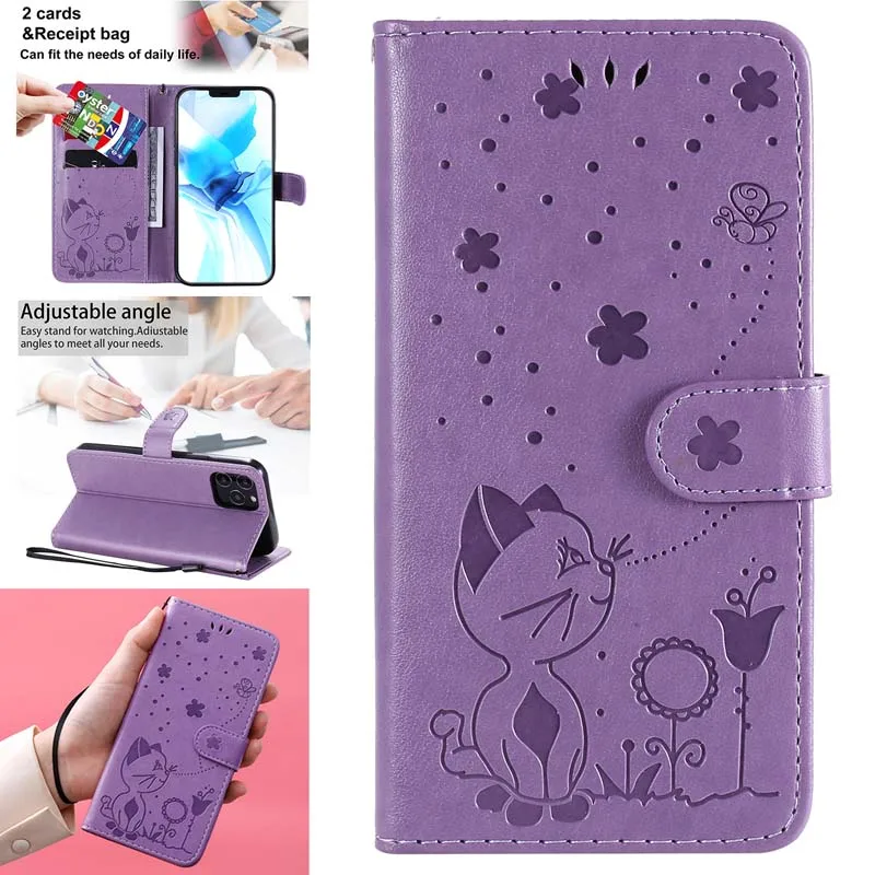 Premium Flip Leather Wallet Phone Case - Shockproof Holder and Silicone Back Cover