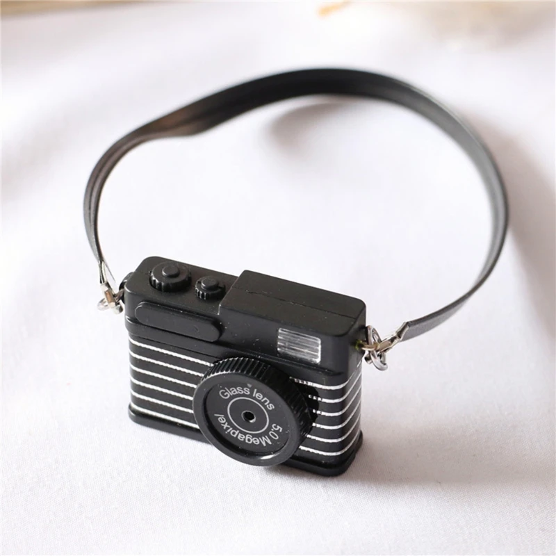 

Newborn 1/12 Dollhouse Mini Camera Model Infants Photo Decorations K1KC