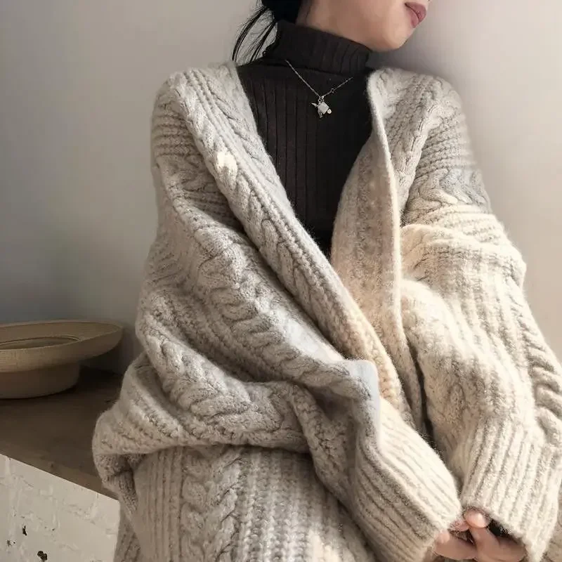 Cardigan for Women Korean Style Knitted Sweater Woman V Neck Coat Outerwear Long Sleeve Hot Youth Fashion Lightweight Harajuku - 2