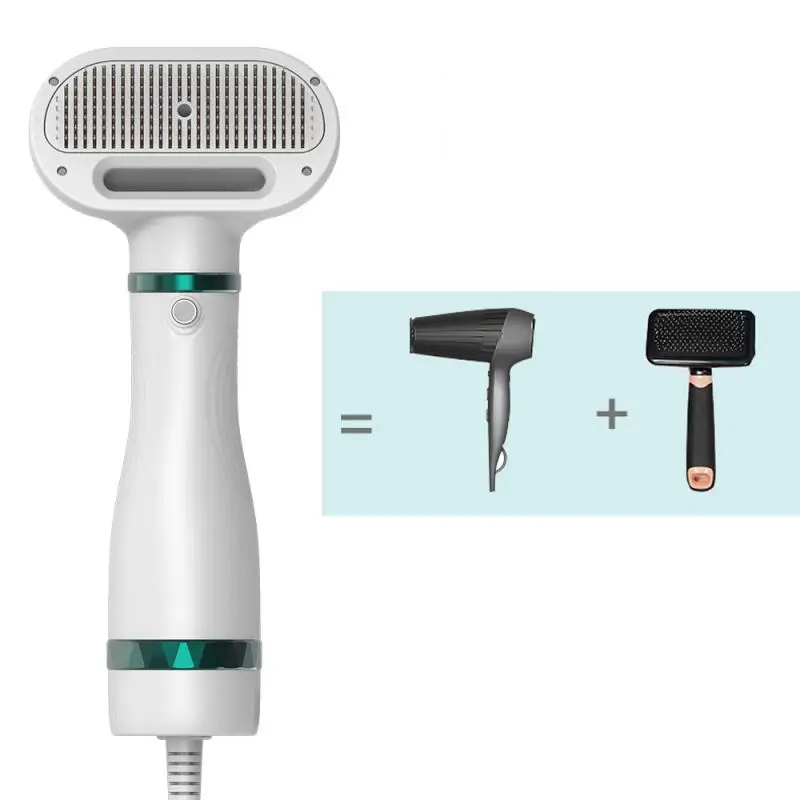 

Фен для домашних питомцев 2-в-1, тихие сушилки и расческа для собак, щетка для груминга котят, расческа для шерсти щенков, воздуходувка для шерсти с регулируемой температурой