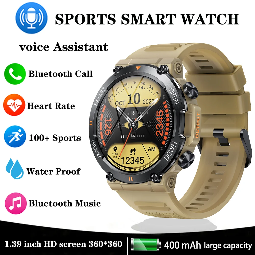 

Xiaomi Mijia Smart Watch Men Bluetooth Call Sport Fitness Tracker Voice Assistant Heart Rate Monitoring Waterproof Men's Watches