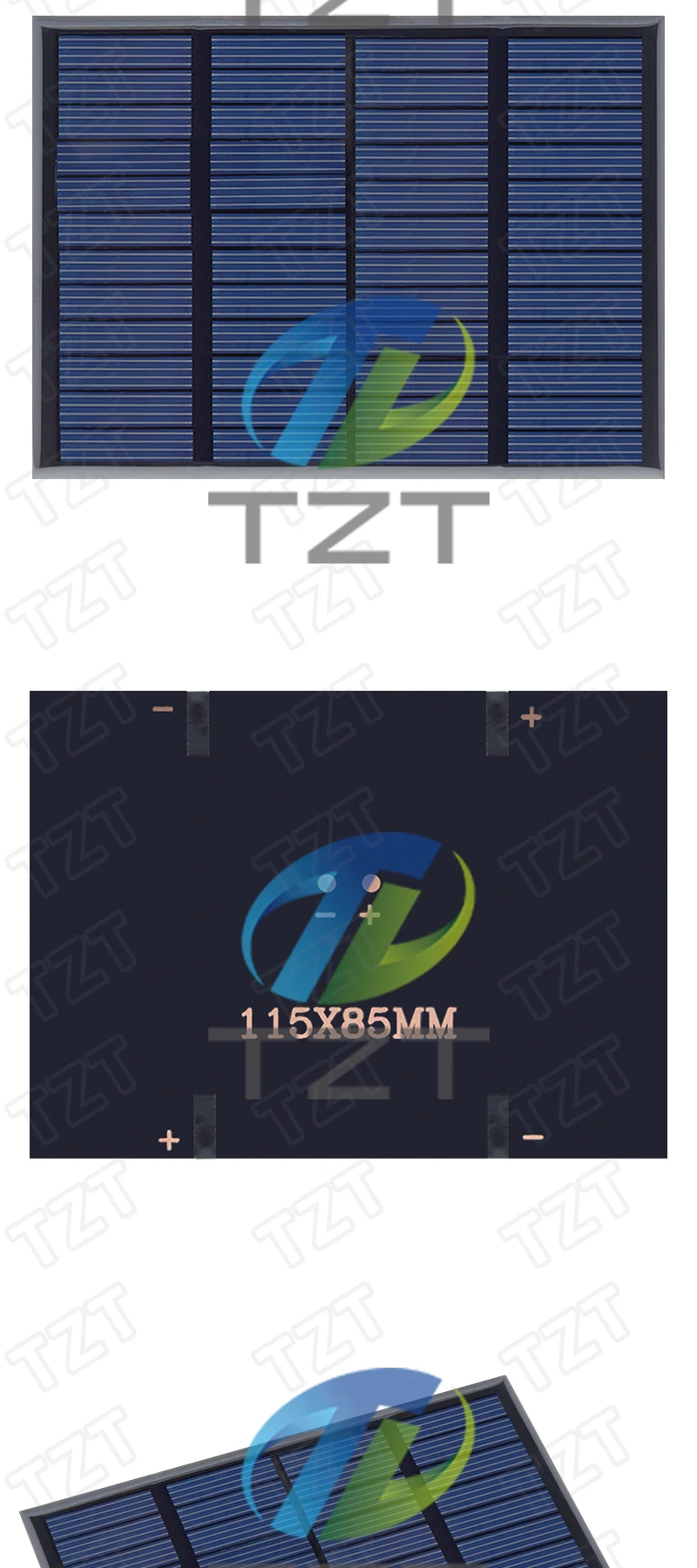 GREATZT 12V 125mA 1,5W Solarpanel Polykristallin 115*85MM Mini Sunpower Solarsystem DIY für Akku Handy-Ladegerät – Detail 8
