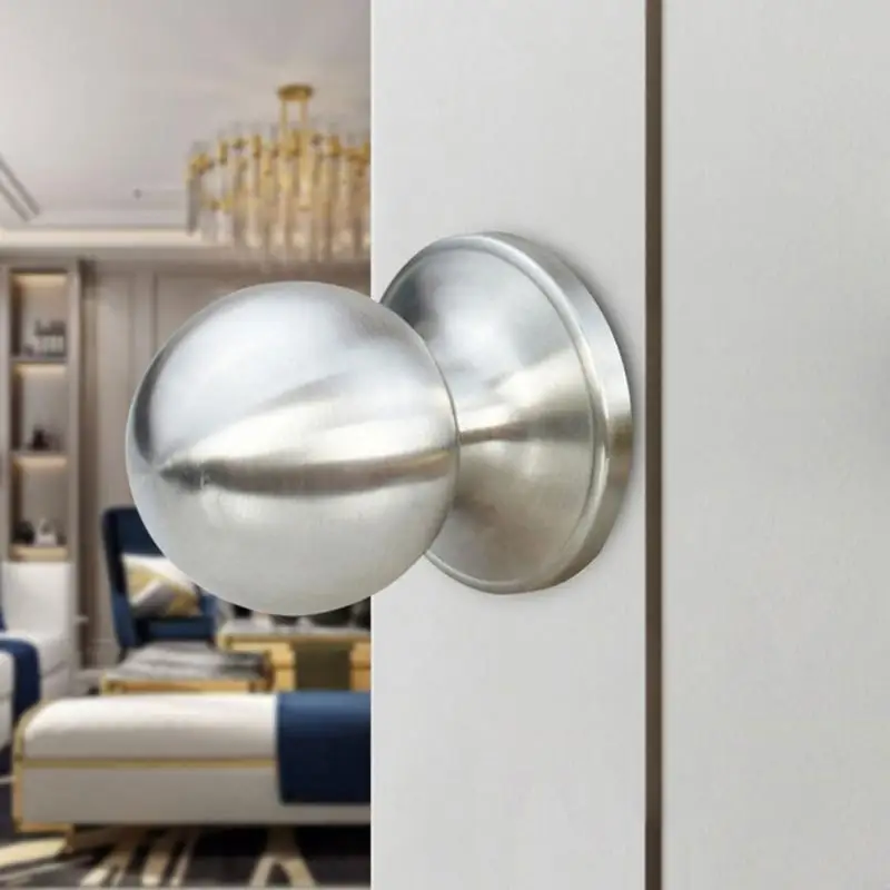 97QC Round Shaped Nonlocking Doorknob Round Door Knobs Knobset Rotation Door Handle for Hallway, Closet Enduring
