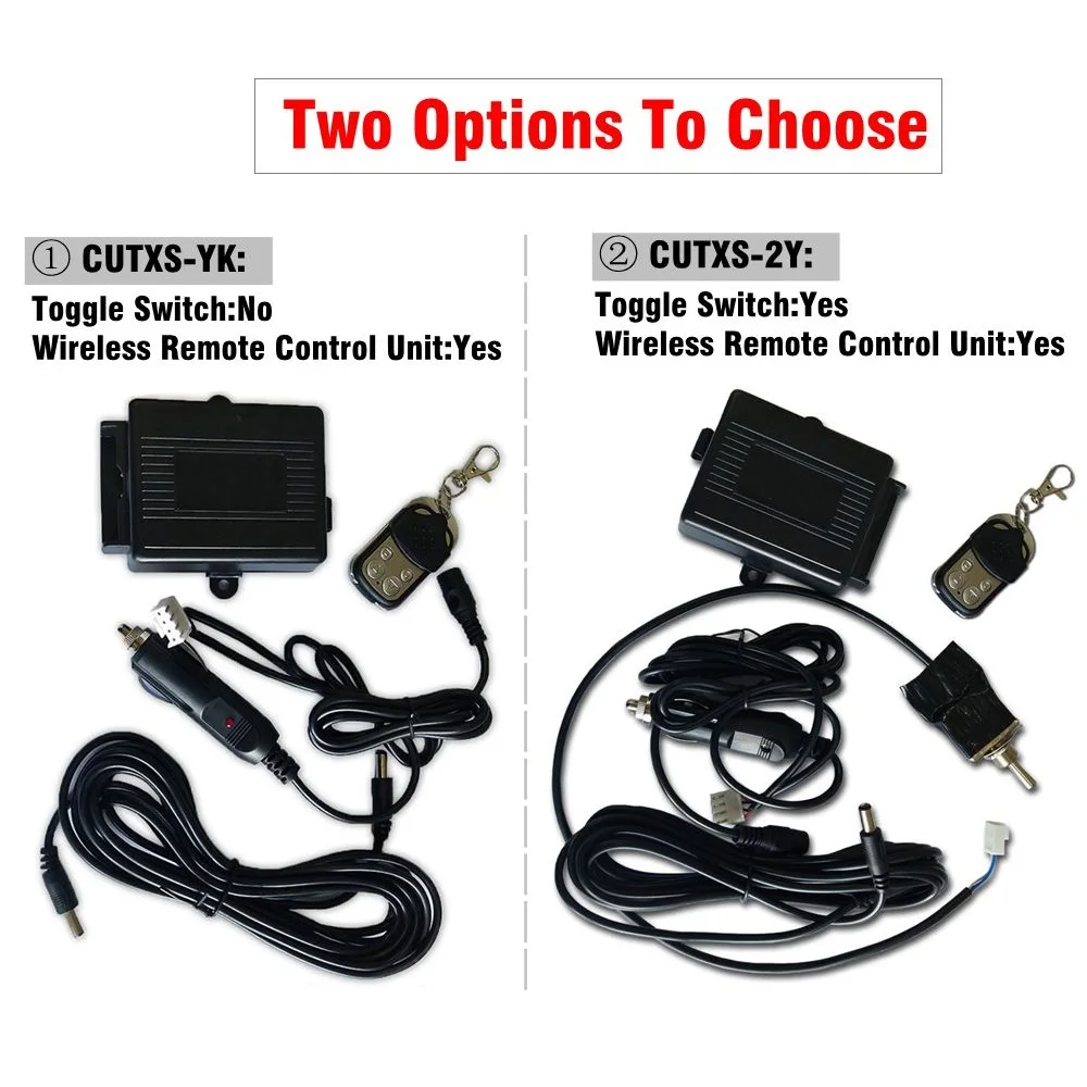Wireless Remote Control And Toggle Switch For Exhaust Muffler Electric Valve Cutout System Dump For Seat EP-CUTXS-2Y/EP-CUTXS-YK