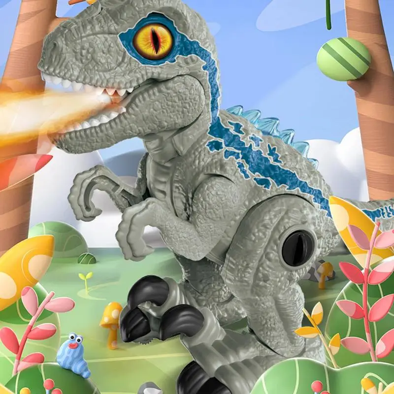 Electric Dinosaur Toys Walking Jet Dinosaur World With LED Light & Realistic Sounds Water Spray Dino Toy Kids Birthday Gift 4