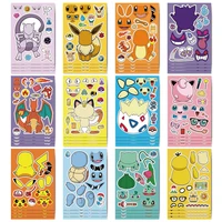 Pocket Monsters Puzzle Stickers DIY Kawaii Pikachu Cartoon Anime Luggage Notebook Skateboard Decals Decoration Kids Toys Gifts 1