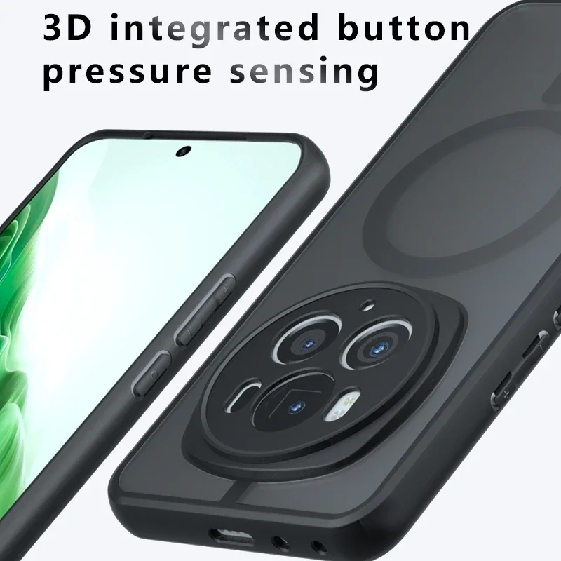 Magsafe Shockproof Acrylic Phone Case with Hard Bumper and Magnetic Shell - Matte Finish