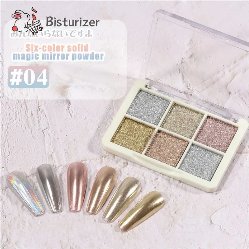 Colori Holographics Laser Aurora Solid Mirror Nail Glitter Powder Nails Gel Uv Polish Pigment Nail Art Decorazioni Accessori