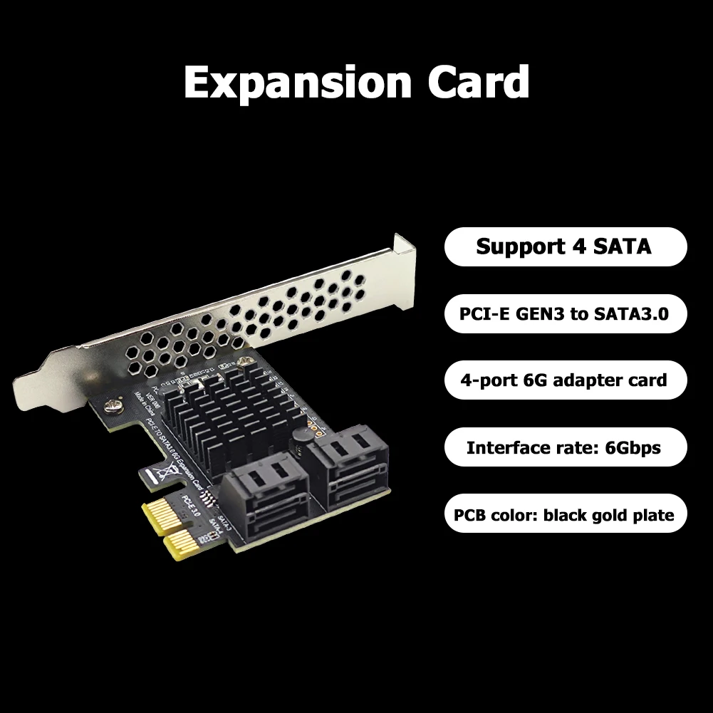 PCIe SATA III Expansion Card with USB 3.0 for Computer