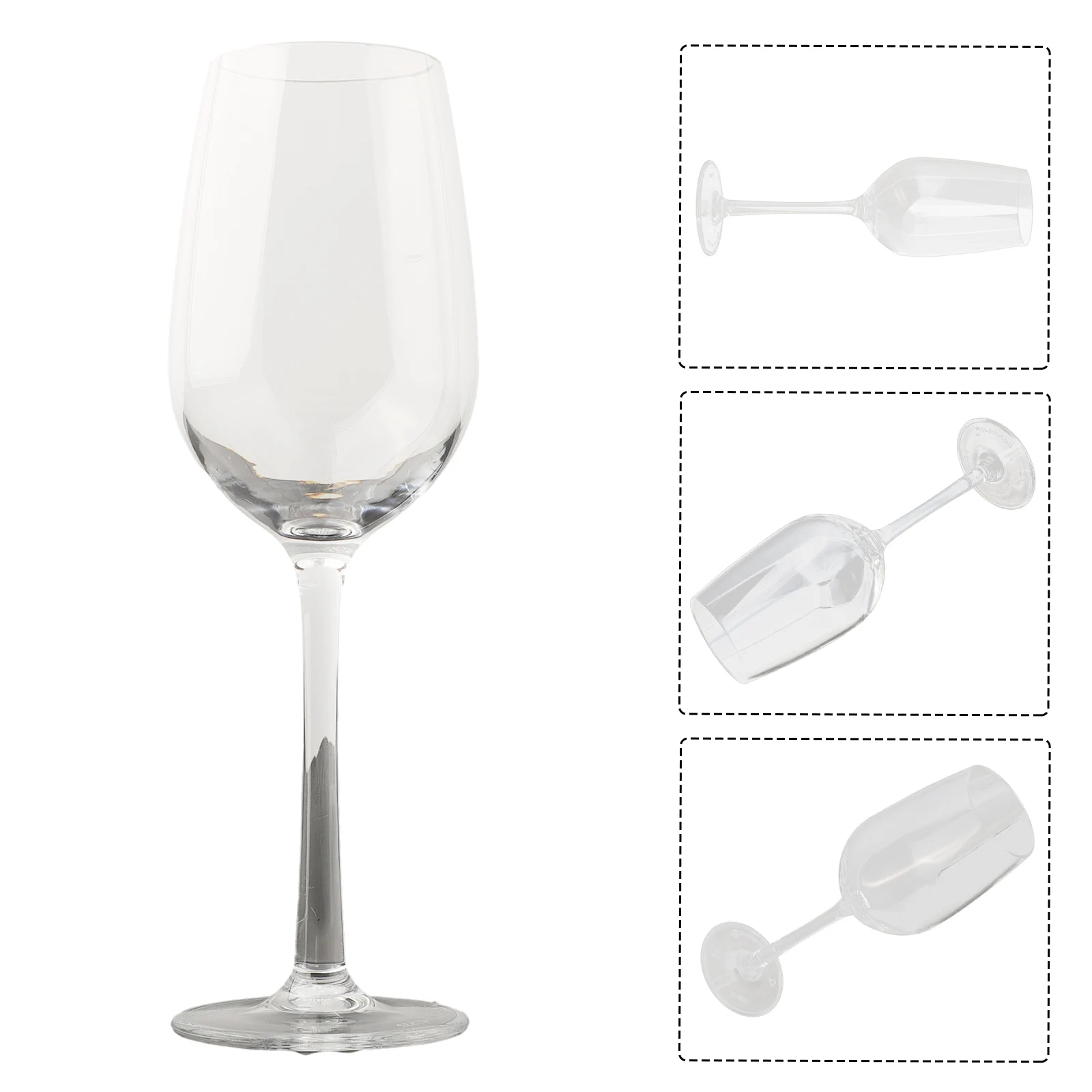 

1*Plastic Cup Transparent Unbreakable Silicone Plastic Wine Glass Cups Bar Home Goblet 320ML/550ML/580ML Crystal Clear 2022