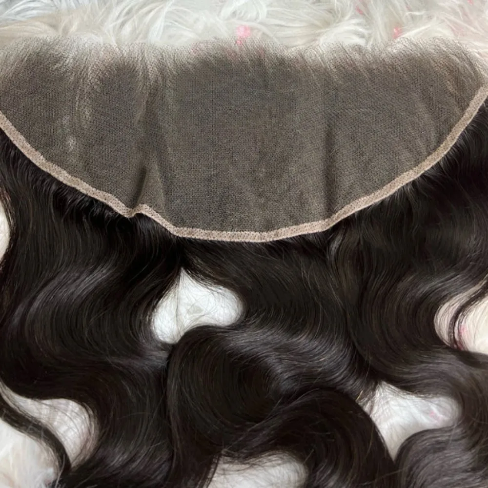 Human Hair 13x6 Body Wave Lace Frontal Pre-Plucked Transparent Lace 10-22 Inch Brazilian Virgin Hair Full End Deep Part