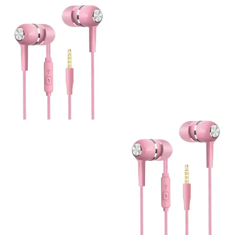 Universal Wired Sport Earbuds with Bass and Built-in Mic