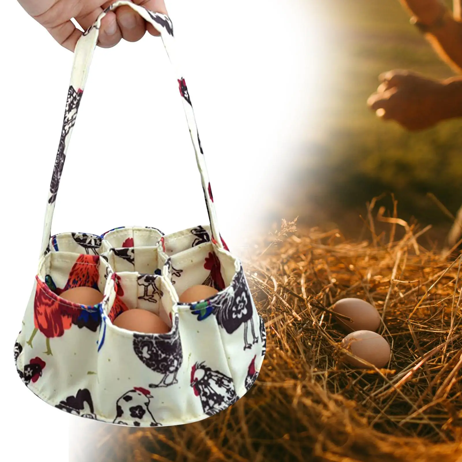 Egg Bags Fresh Egg Collecting Basket With 7 Pouches Eggs - Temu Canada