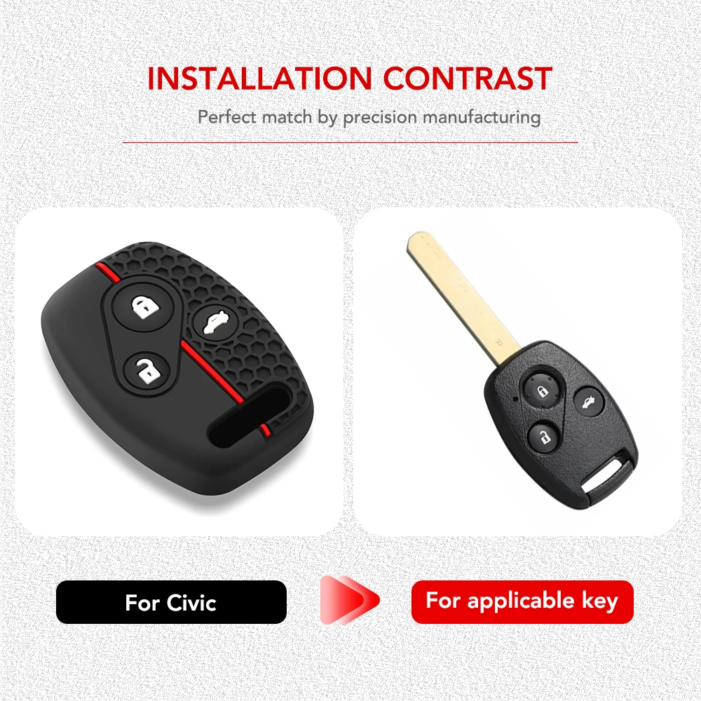 Durable Silicone Car Key Case Cover Holder